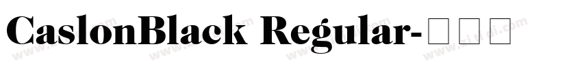 CaslonBlack Regular字体转换